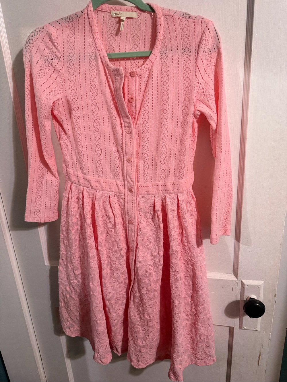 Maje Pink Lace Dress
